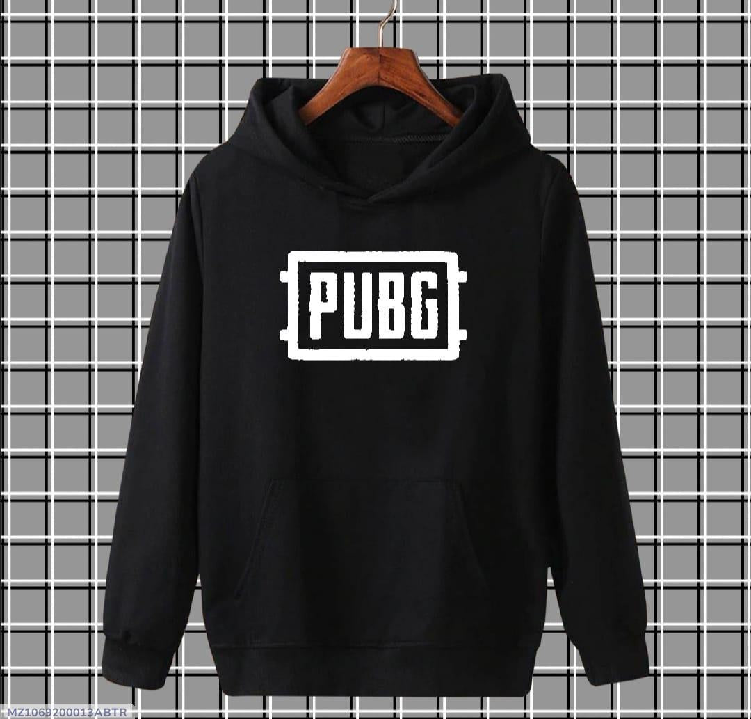 Men Black PUBG Hoodie Cotton Graphic Sublimation Medium to XL