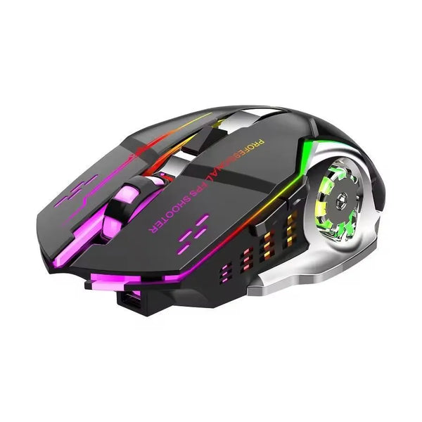 RGB Gaming Mouse Wireless Rechargeable Black