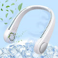 Hands-Free Neck Fan White Rechargeable Portable