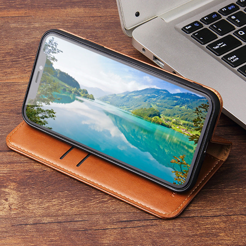 Mobile Phone Leather Case Flip Protective Case